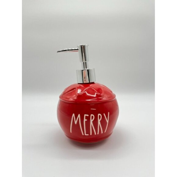 HTF NWT Rae Dunn Merry Soap Dispenser - Picture 1 of 3